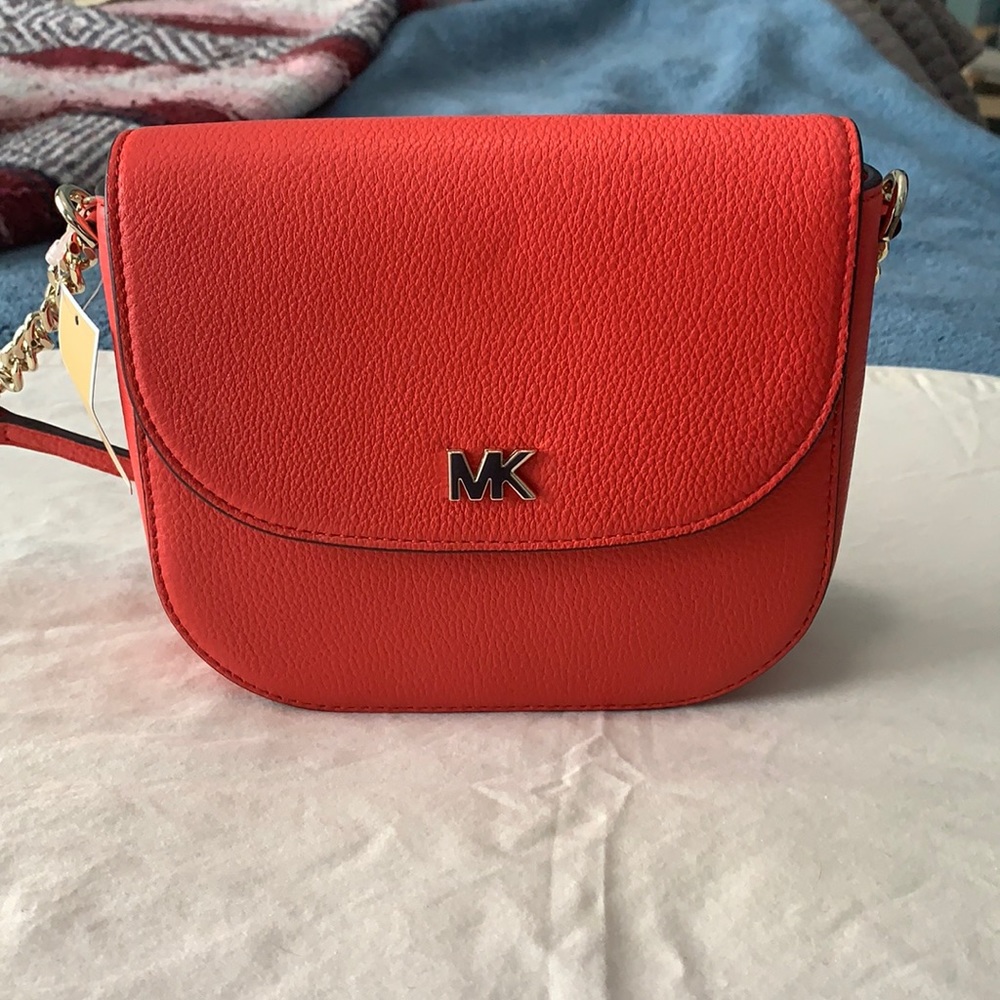 Michael Kors half done crossbody in sea coral
